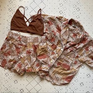 Madewell pajama set plus FREE bralette